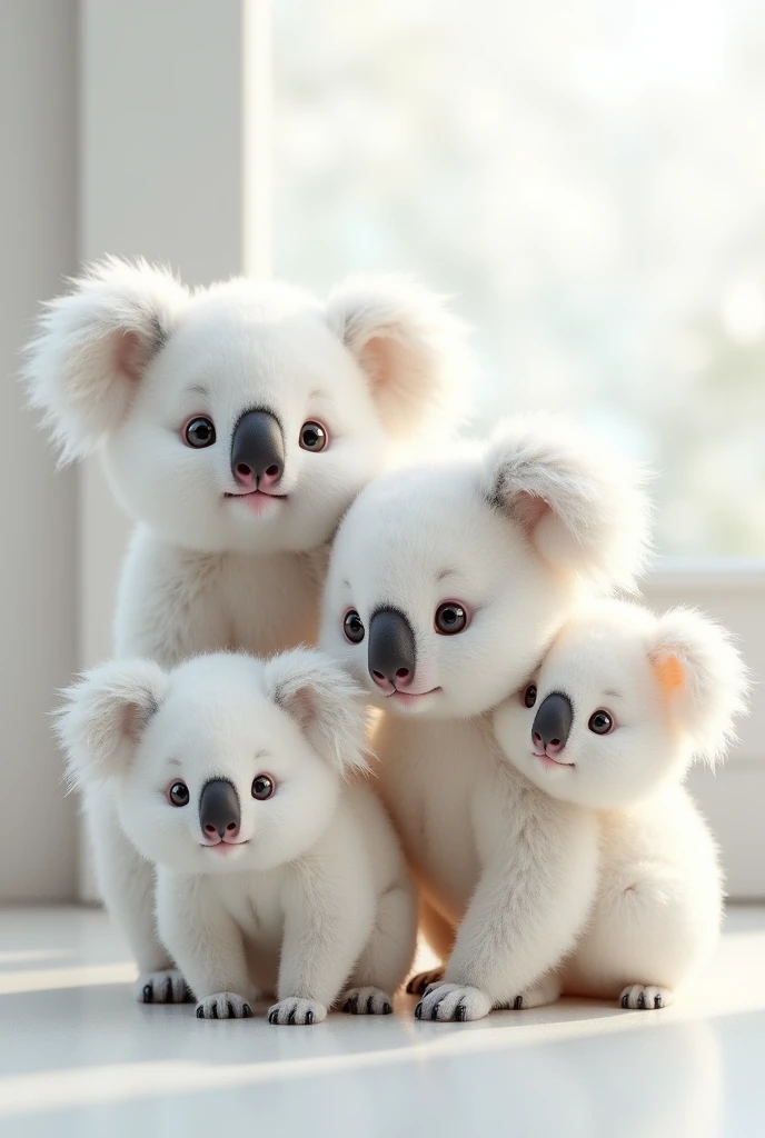 high resolution、最high resolution、Ultra delicate、Snow White，round、fluffy,Cute koalas、Big eyes、Ultra delicate