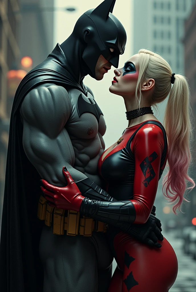 Batman having sex with Harley Quinn
