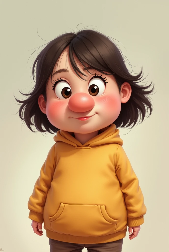 Big nose small eye fat body girl 