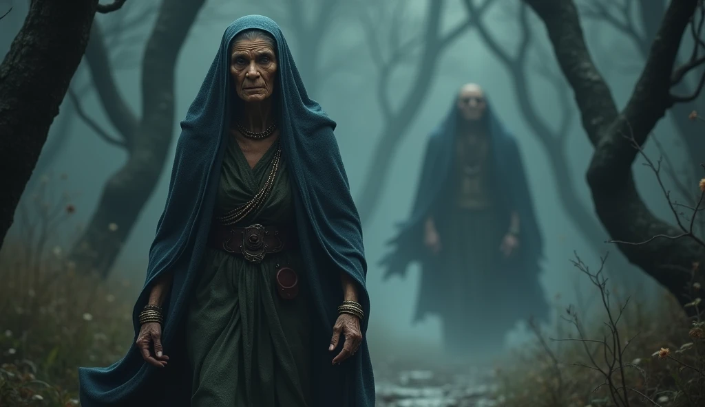 Yamraj old woman walk
