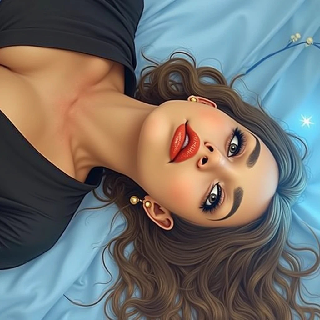 um close de uma mulher com um vestido roxo e uma tatuagem no peito, olhar sensual, rosto sexy com maquiagem completa, imagem de perfil, Parece Fabiula Nascimento, Malika Favre, Ayahausca, Marischa Becker, Directed by: Nandor Soldier, compor, maquiagem em marfim, Makup completo, com maquiagem profissional