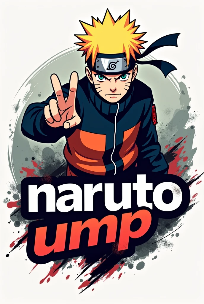 A logo of an anime with 'Naruto ump' written on it 
