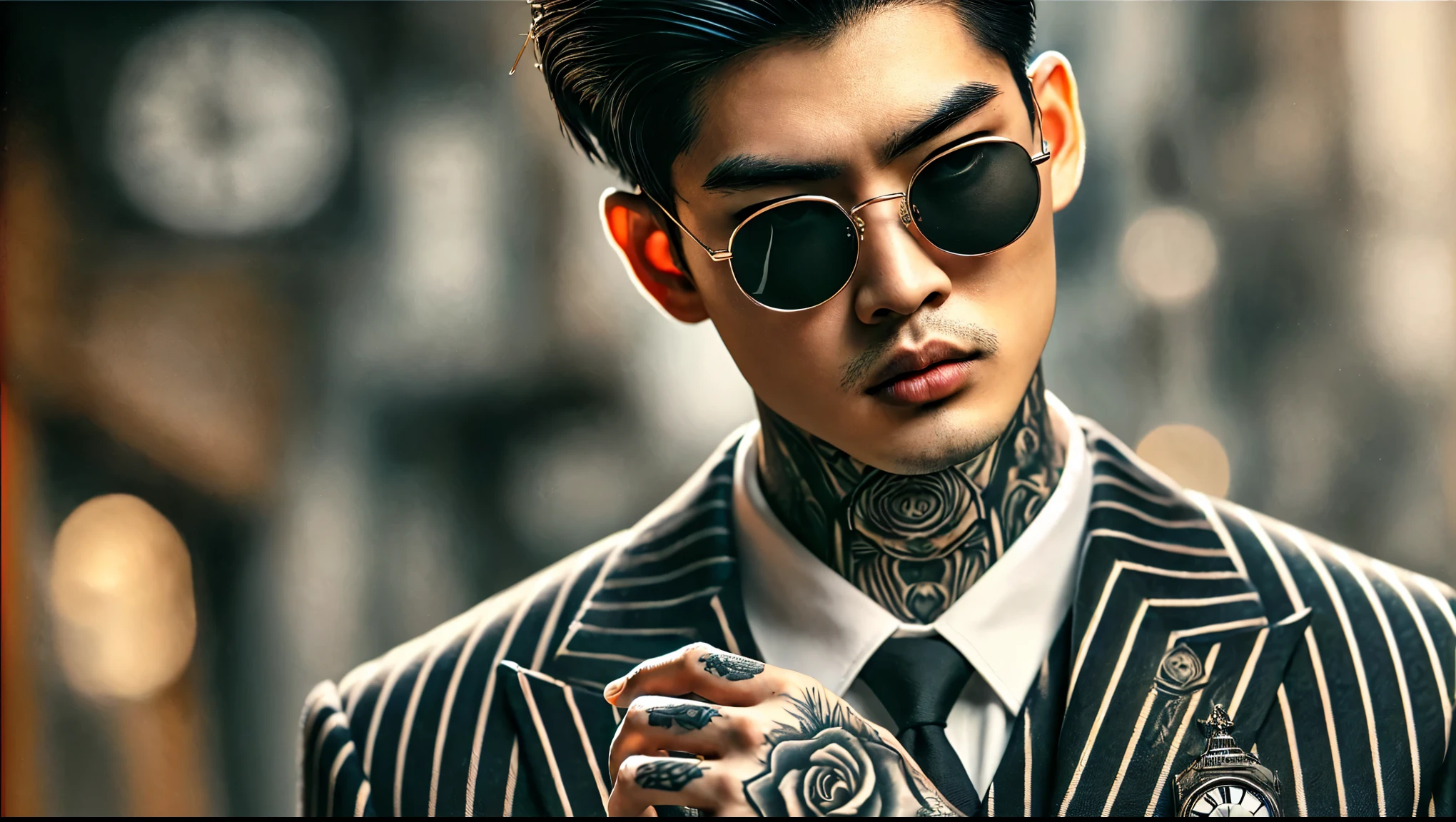 there is a man with a tattoo on his arm and a watch, photo style of shawn paul tan, tattoo style, tattooed man, inspired by Rudy Siswanto, dark but detailed digital art, realism artstyle, hyper realistic style, hyperrealism artstyle, detailed style, photorealistic artstyle, high quality portrait, realism art style, digital painting highly detailed