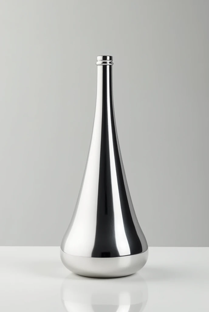 silver coated bottle with trophy shape