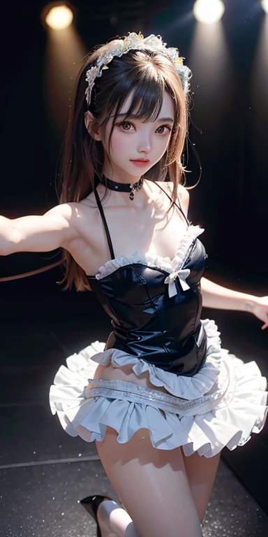((Highest quality)), ((masterpiece)), (detailed), Captivating Gaze, レオタードballetの人物, cute, 非常にdetailedな, 超High resolution, Kodak Vision Color,Shooting with LT camera,Highest quality, 8k, High resolution, 1 person, (Professional Lighting),、thin、ballet。Ballerina dancing gracefully on stage。Soft lighting and excellent shadow representation、Expressing an emotional and romantic atmosphere。Be enchanted by the subtle details and vibrant colors of frilly light blue opera tutus and leotards.。Great stage backdrop.Perfect Face、European women、Gray Hair、smile
