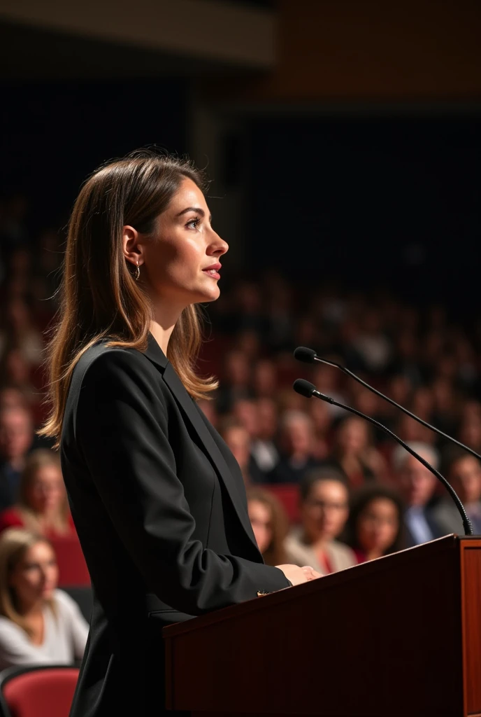 21 year old girl given a speech 