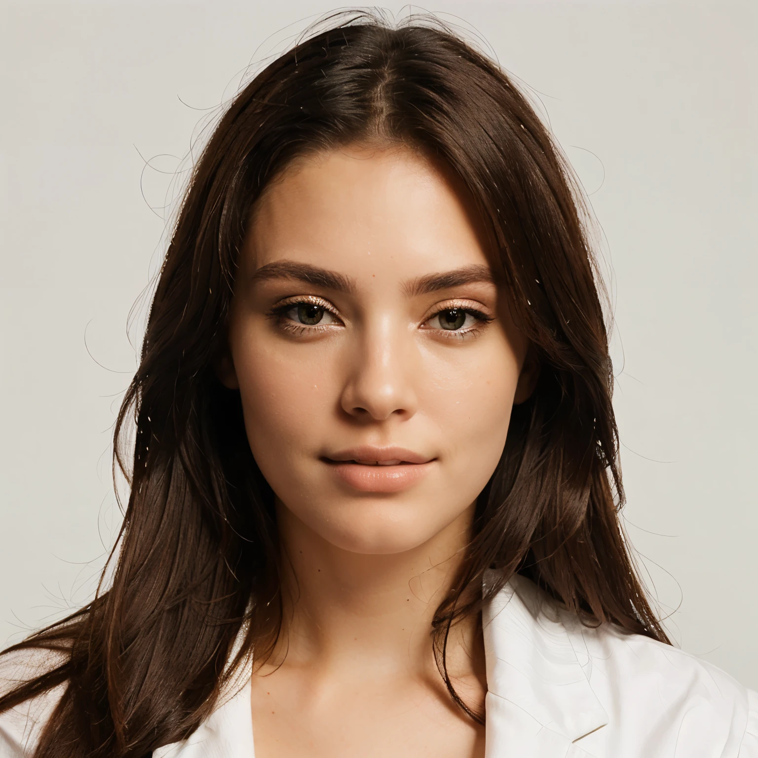 a close-up of'a woman profil face