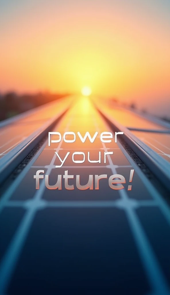 Create a eye-catching thumbnail with text on it
Solar panel: Power your Future!