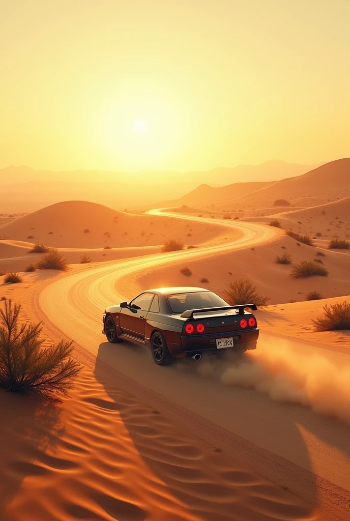 Nisan Skyline in side of the desert road