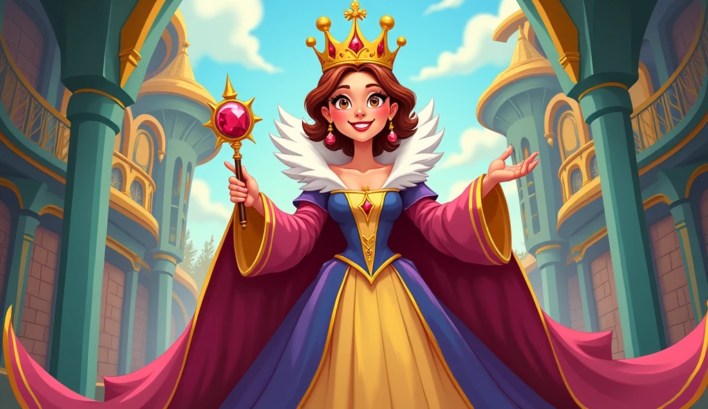 Create a cartoon queenimage