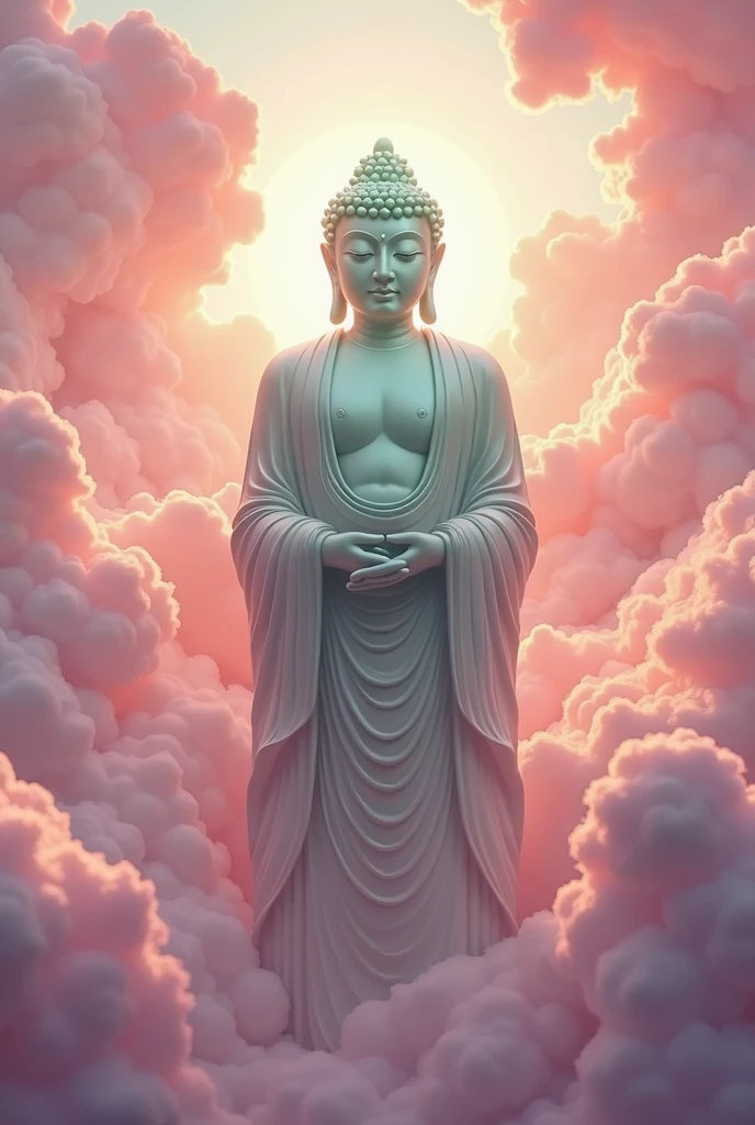 ((Tabletop)),(最high quality)),Chinese style,In the sky, The clouds form a giant transparent and shining white jade Maitreya Buddha statue,Thick Clouds,And the sun was shining bright,Pilgrims' Path,Ultra-realistic,Ultra-photorealism,pink,8k,High resolution,high quality,Masterpieces,Ultra-fine,(((OC Renderer)))