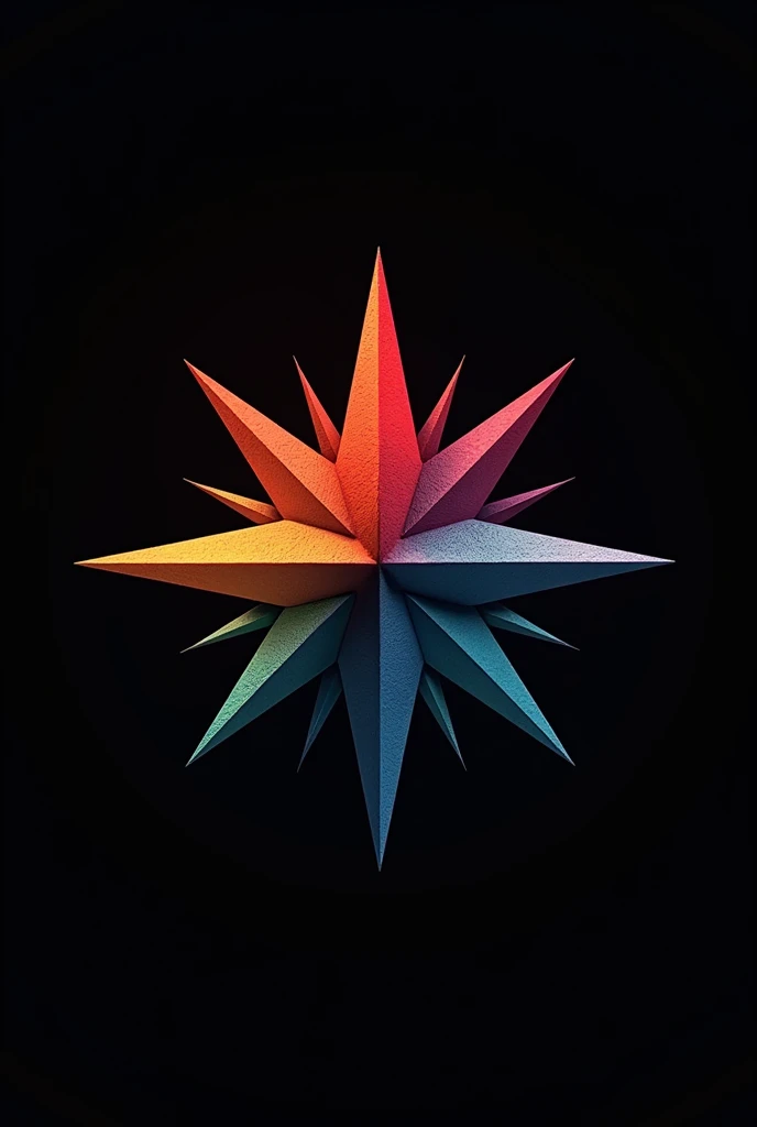 Images of compass with different multi colours with black background 