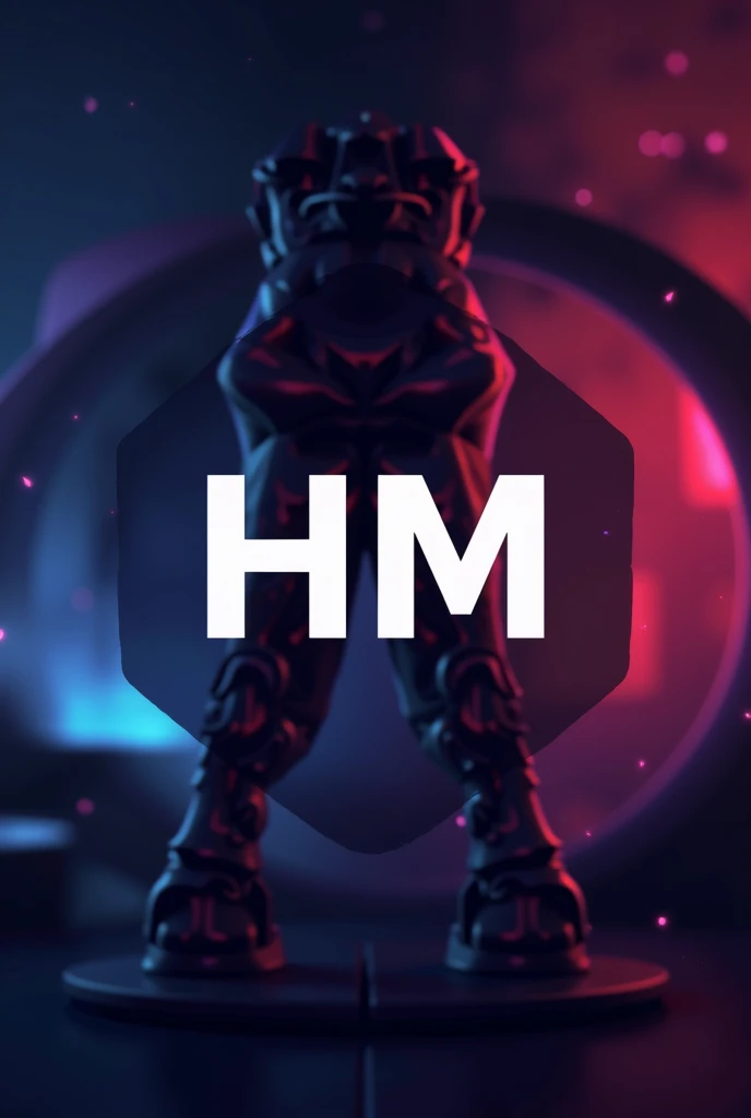 make a logo with a cool background with the name hm store