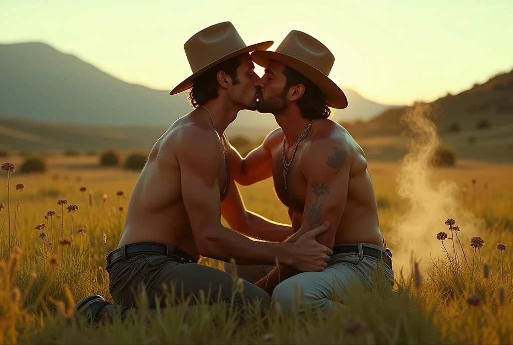 Short Hair!!!Breakback Mountain, the western United States, Lying on the grass, !!!Lying on the grass, !!!the complex relationship between love and between two men, Heath Ledger, Jack Glenho, working on the farm, handsome, cowboysexy triangle thongs, more details, background scaing 1.8 HD 8k real photos! sex. Ch muscles! Chest hair! tattoo. white hair Smoke, movie feeling! Movie lights! Award-winning poster Ambiguous and teasing Western cowboy dress up。Close-up multi-angle shooting。The close-up of the protagonist!!!kissing Lying on the grass, taking a picture of God's perspectivebeautiful anime girl, Very beautiful and cute fox girl, Pink Flower Rain, Background blur, Anime style 4k, Anime Fantasy Artwork, 4k anime wallpaper, Guvez-style artwork