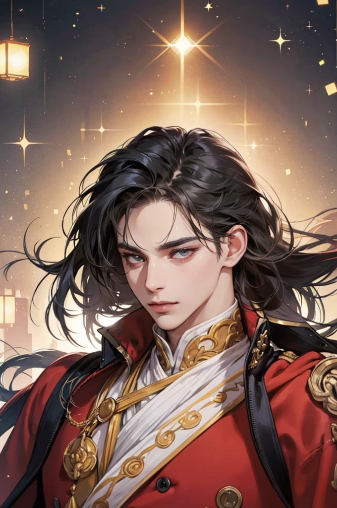 (2 guys), (Detailed lips), (realistically:1.37), (vibrant with colors), (Studio lighting), (Focus sharp), (HighDynamicRange), (bokeh), (to contrast), (k hd:1.2), (charismatic), (handsome), (sparkle eyes), (Radiant), (Serene), (glowing), (like a dream), (dynamic), (gorgeous one), (sensitive), (drastic), (Complex), (luxurious clothes), (fantasy), (prince) (flawless perfection), (Interesting), (unique), (masterpiece), (A high resolution), (Best quality at best, 4K, 8k)