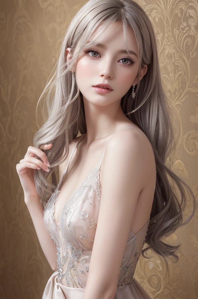 (nude nipple, pussy), spread legs, (((Very elegant and beautiful, Perfect detail, Super detailed))), whole body, The most detailed girl, Depth of written boundary, 美しく詳細なwhole body, Thin legs, 1 girl, 30 years old, Very short hair, Spiked Hair, Gray and silver hair, Beautiful detailed hair, Perfect Face, Expressionless, Beautifully detailed deep eyes, Open your mouth a little, Delicate arms and hands, Pale skin, Earrings, Beautiful and gorgeous necklace, Colorful background, HD background, Blurred Background, Very delicate and beautiful, Masterpiece, (((Highest quality, Very beautiful 8K CG wallpaper))), (((Trendy hairstyles))), (Inside the room,Stylish interior,window),