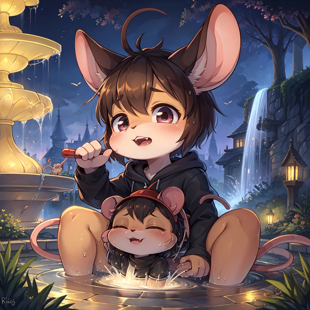 (It's a Smell ward) , Mouse Kingdom , mouse couple , Children from all over the world , moist thin eyes , glossy lips , Swollen cheeks , heart is beating fast , Condensed milk