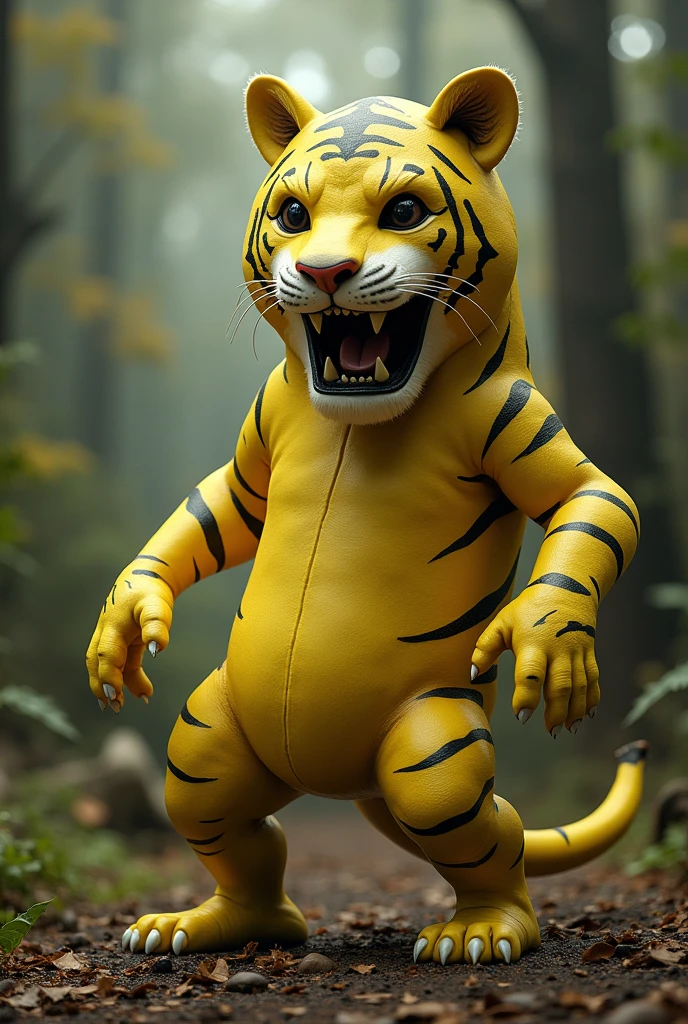 A banaana is changes to a Tiger crate a video