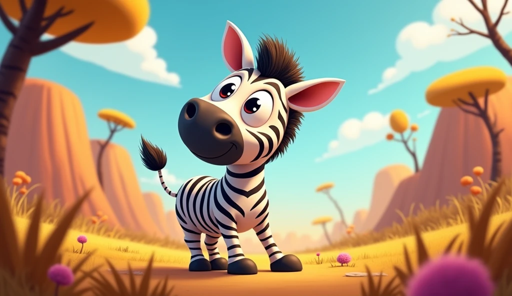 Cartoon zebra