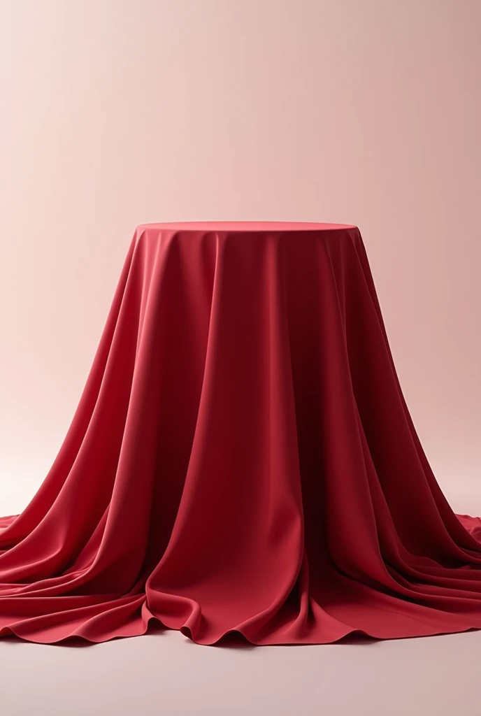 A bike covered on red cloth