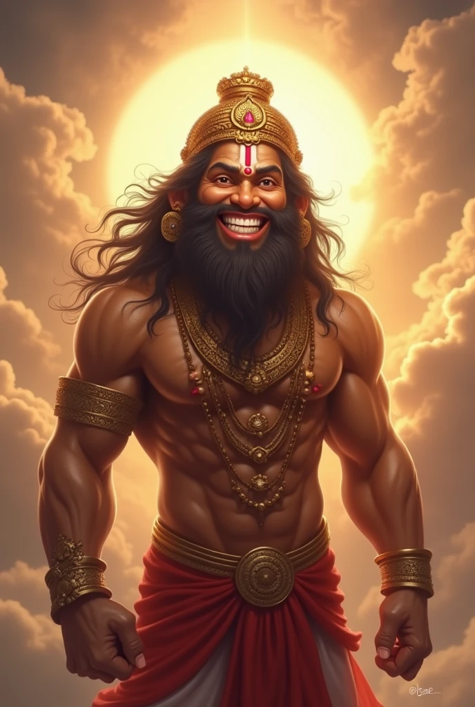 Smiling lord Hanuman