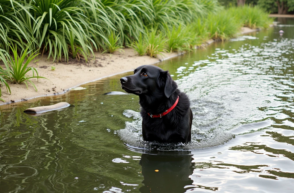 turn the black dog into a cartoon character, disney style