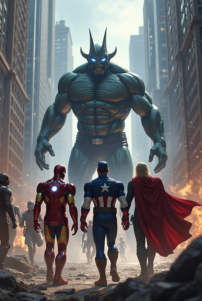 Avengers fighting Krish