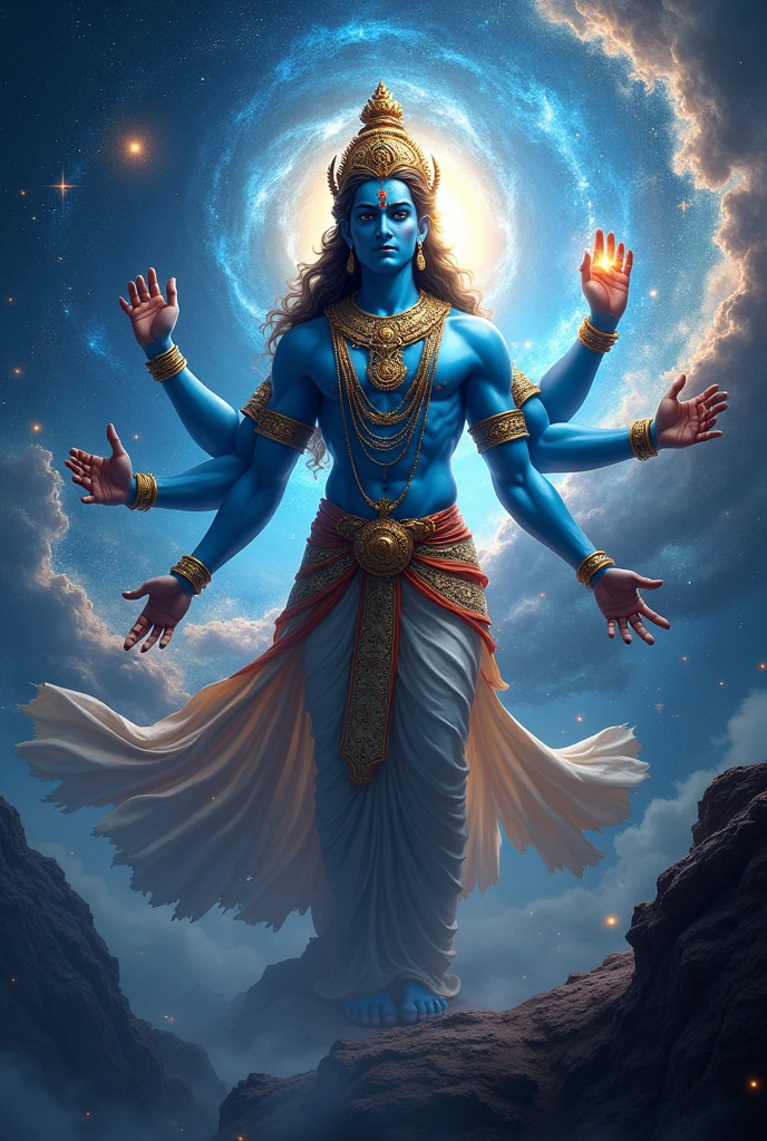Lord vishnu as most beautiful person in space
