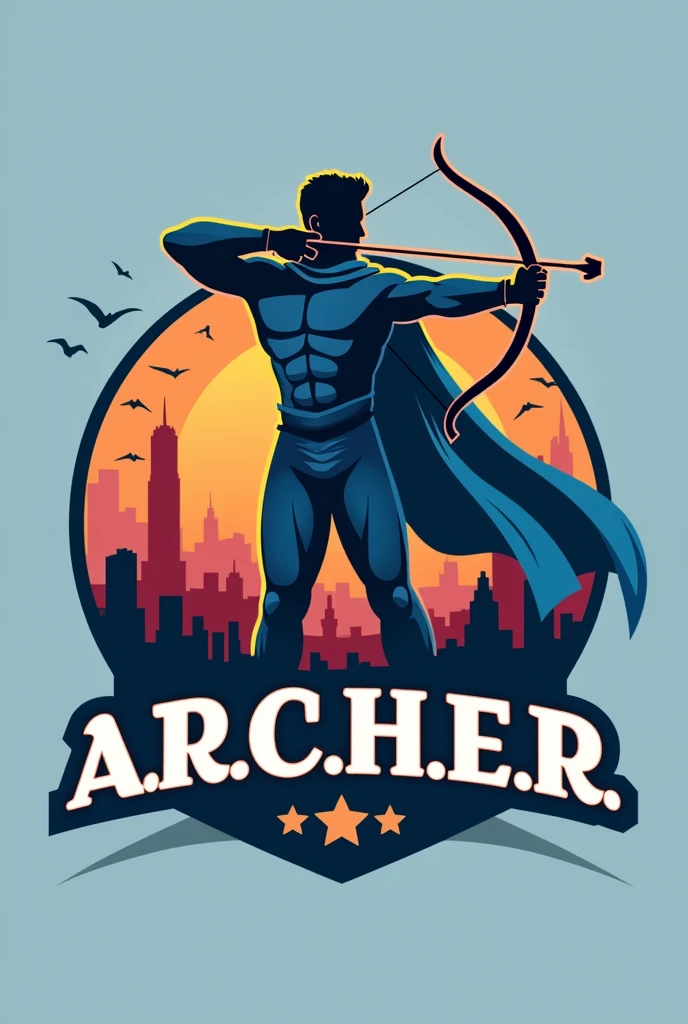 A logo for our supreme student government partylist named A.R.C.H.E.R. with the meaning (Advocacy, Representation, Collaboration, Humanitarian, Engagement, and Responsibility)