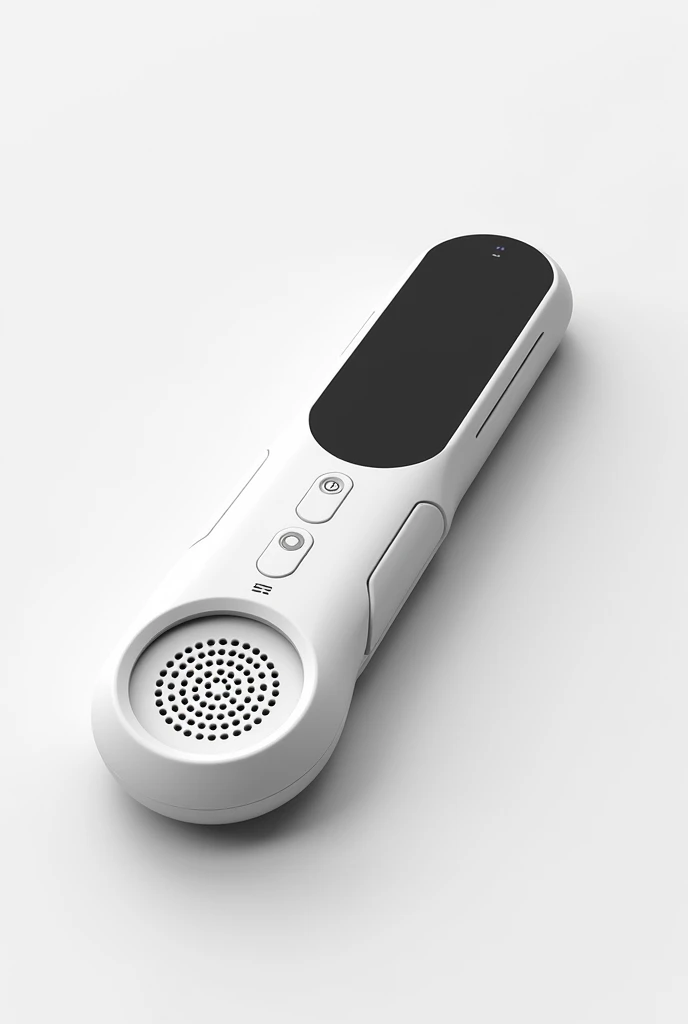 For your Smart Food Scanner drawing, consider this design:
Shape and Size: A sleek, elongated shape that fits comfortably in the hand, similar to a small, ergonomic remote control. The device should be lightweight and portable.
Screen: A small, integrated touchscreen or display panel on the front to show nutritional information and allergen alerts. The screen could be near the top of the device for easy visibility.
Scanning Area: A circular or rectangular scanning window on the bottom of the device where food is placed for scanning. This area might have a subtle grid or sensor outline.
Buttons and Controls: Minimalistic physical buttons on the side or edge for power, settings, or a scan initiation button. Alternatively, touch-sensitive controls could be used for a more modern look.
Indicators: Small LED indicators or a status bar near the scanning area to show when the device is actively scanning or processing information.
Materials and Finish: A sleek, matte or glossy finish with a high-tech feel, perhaps in white, silver, or black. Textured grips or ergonomic curves can enhance usability and comfort.
With label the parts