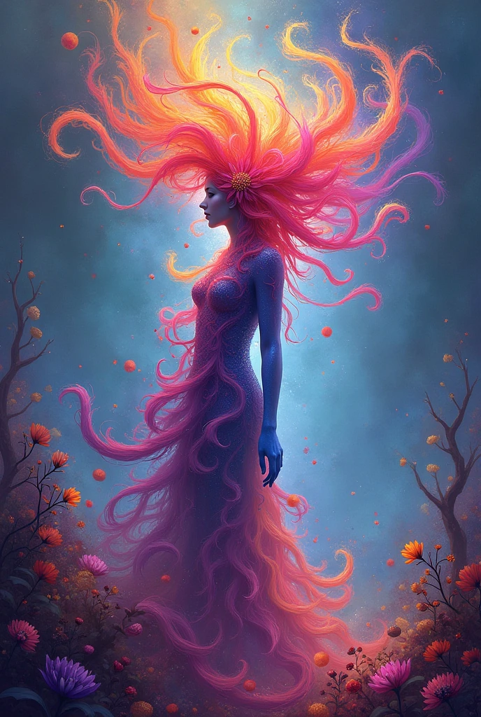 Create the most beautiful drawing in this world on the topic"colour your imagination "