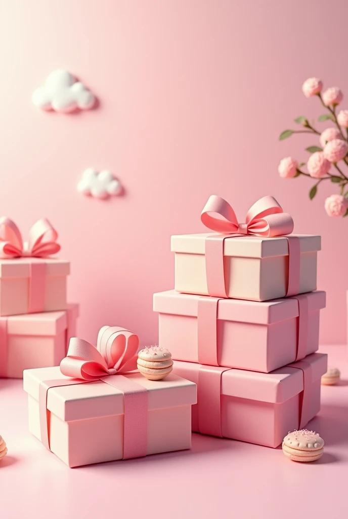 Pink cookie boxes