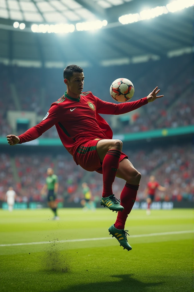 Ronaldo doing a bicycle kick