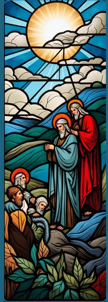 Jesus around his disciples