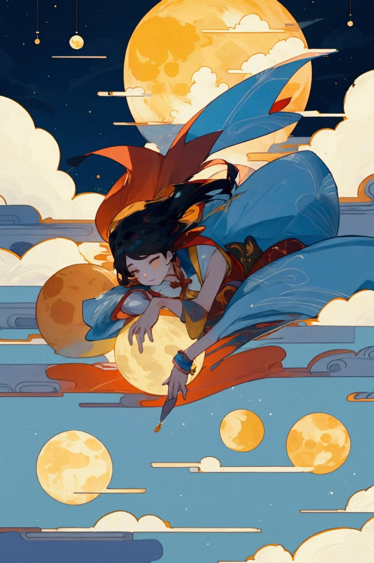 Mid-Autumn Moon、men and women