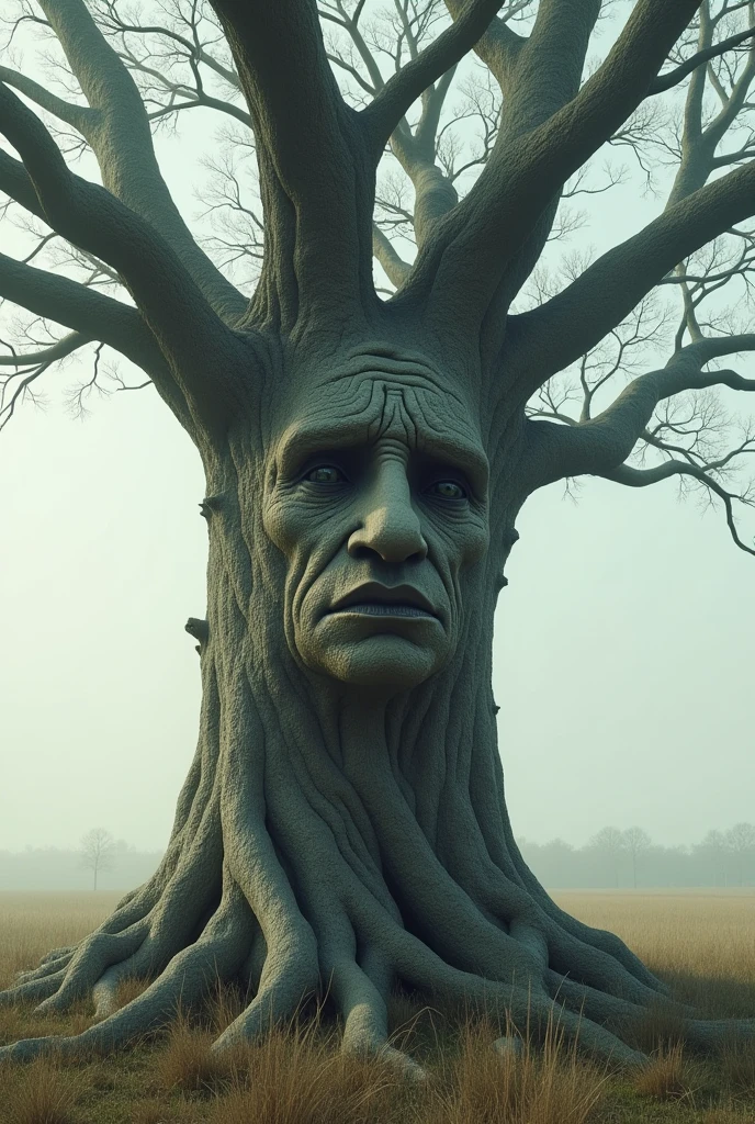 Tree with a lonely face