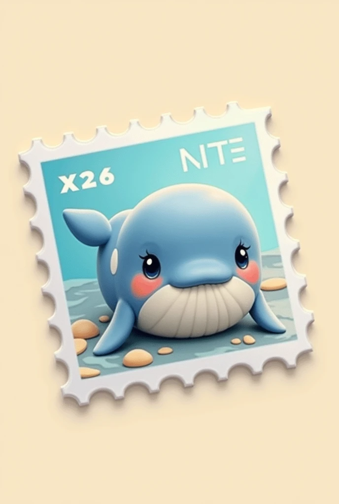 A whale, cute whale, baby whale, whale stamps, stamps, solid background, high quality, 8k, detailed, photorealistic, hyper detailed, intricate details, cinematic lighting, soft lighting, pastel colors, warm tones, minimalist, clean, simple, elegant.