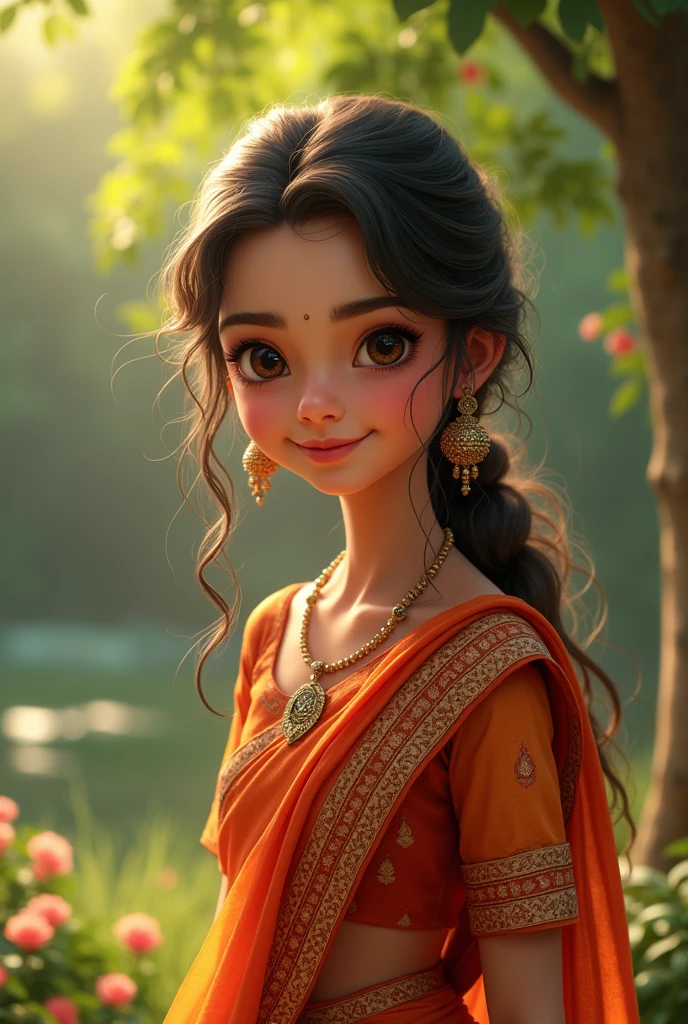 Cute lovely indian girl in ethnic wear
