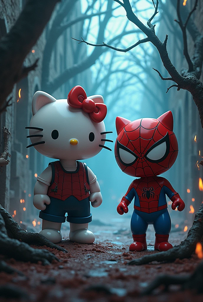 Hello Kitty and Spiderman become demon hunters