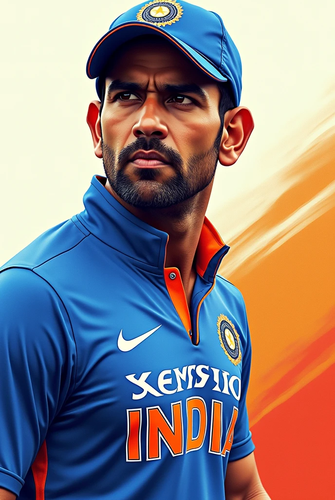 Dhoni picture with nice colour and best pose