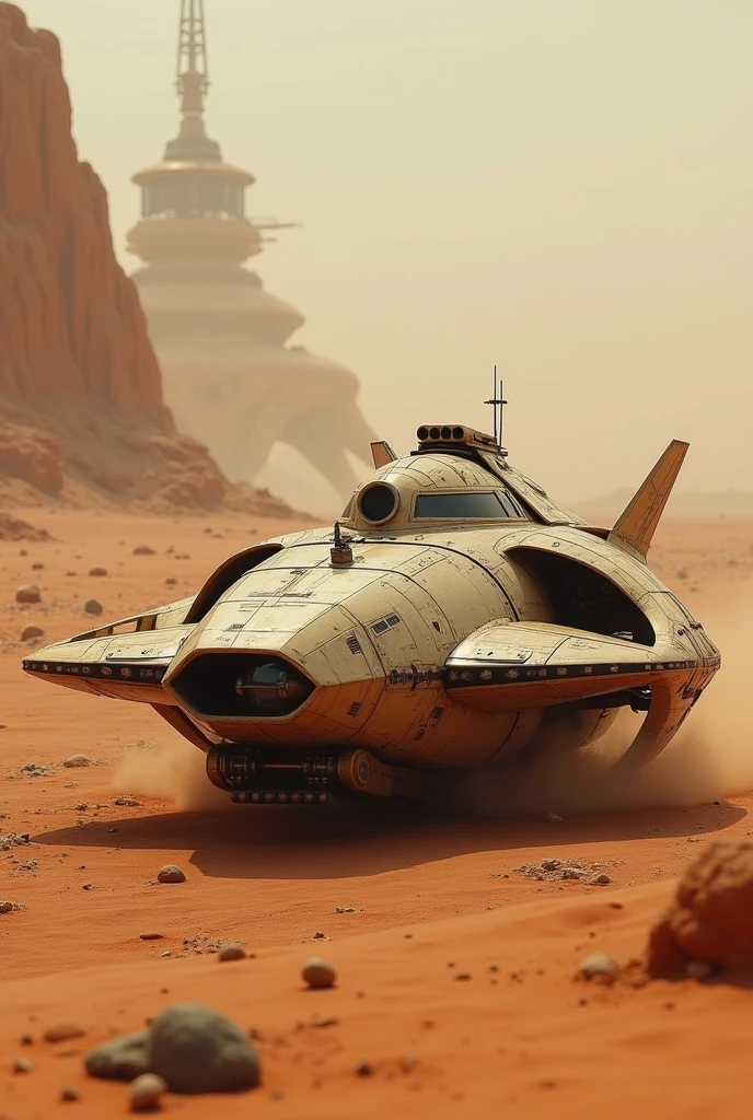 Star Wars Vehicles, Bottom View , Leaf Runner, close - up on detailed, detailed close up shot, high detail shot, kitbashing, Speeding, Very detailed, movie「Dune」Spaceship, Spaceship landed in the background, Fine details, Dune Style, Sitting on a cryopod, Very detailed