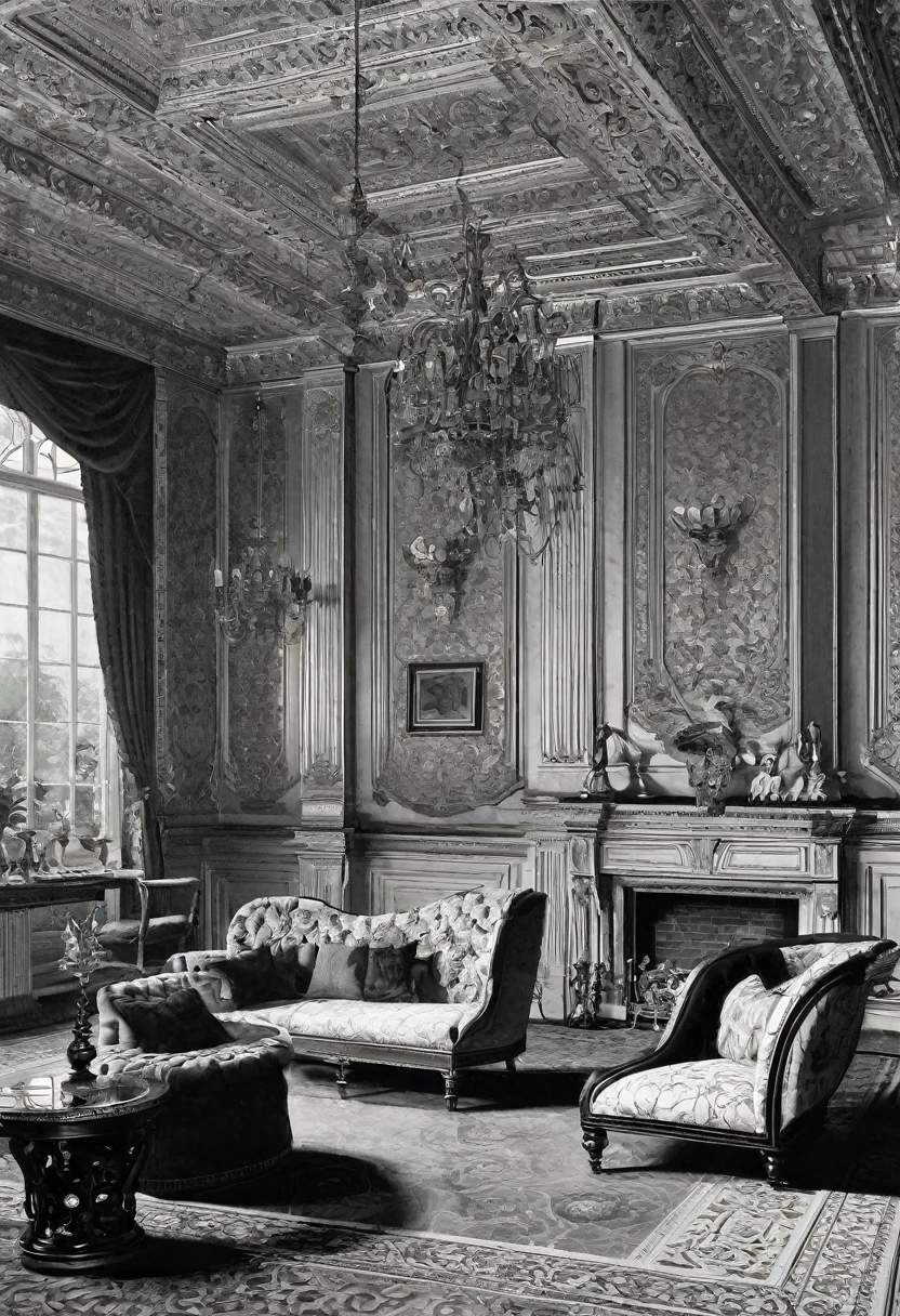 Luxurious lounge，Gentlemen and ladies of the British Empire，Victorian society