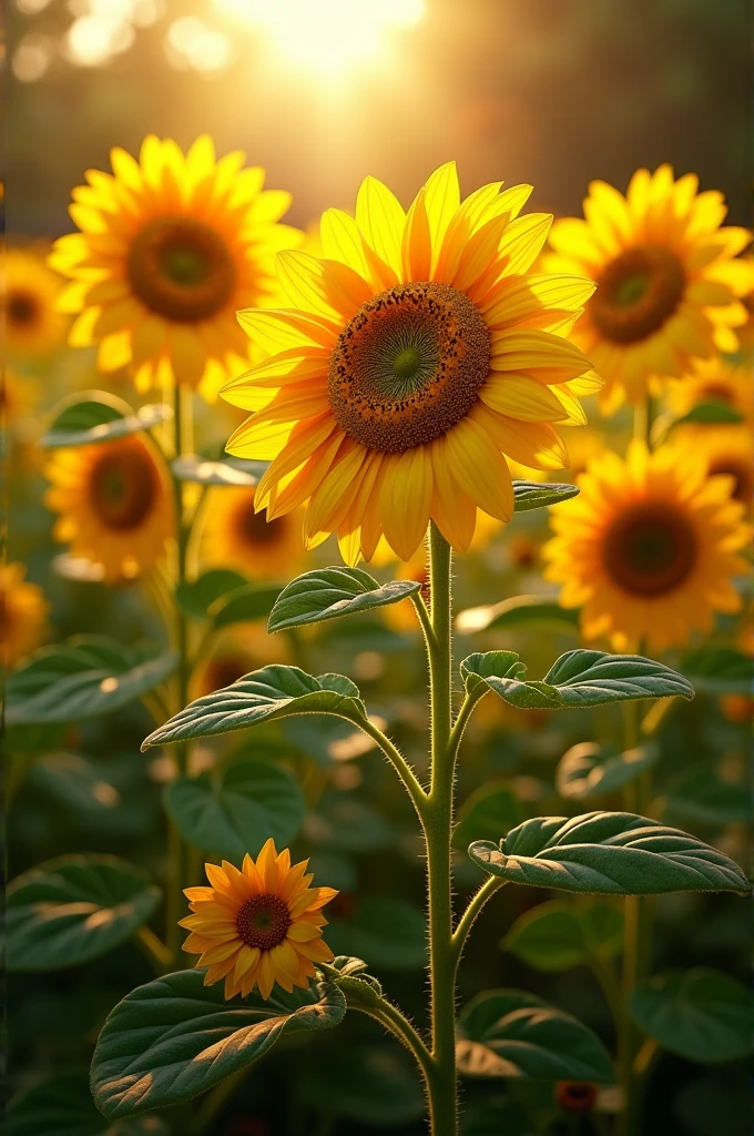 So the sunflowers that light up the garden