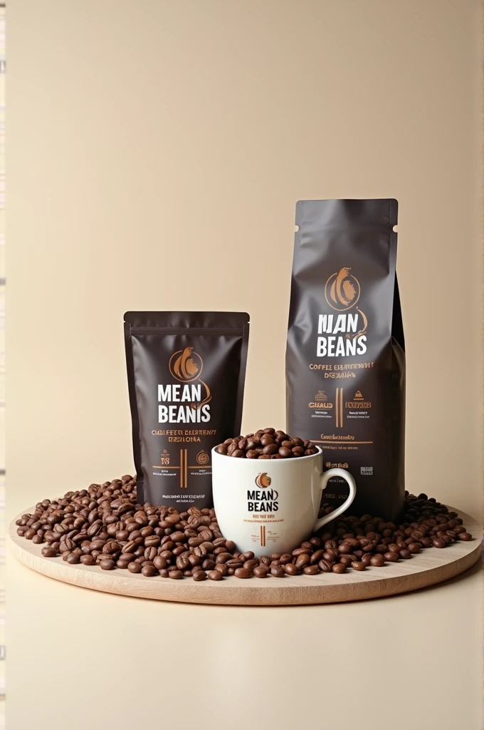 Generate an image saying mean beans coffee brand is 5% to 10% compared to other coffee brand