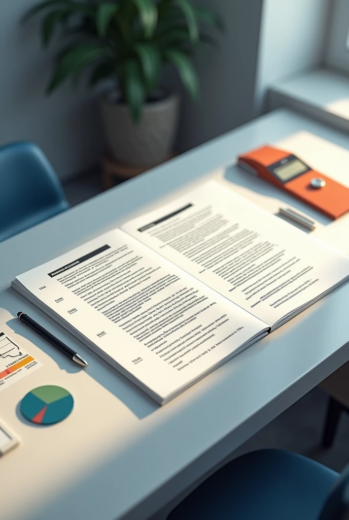 Image of a report on the table. We