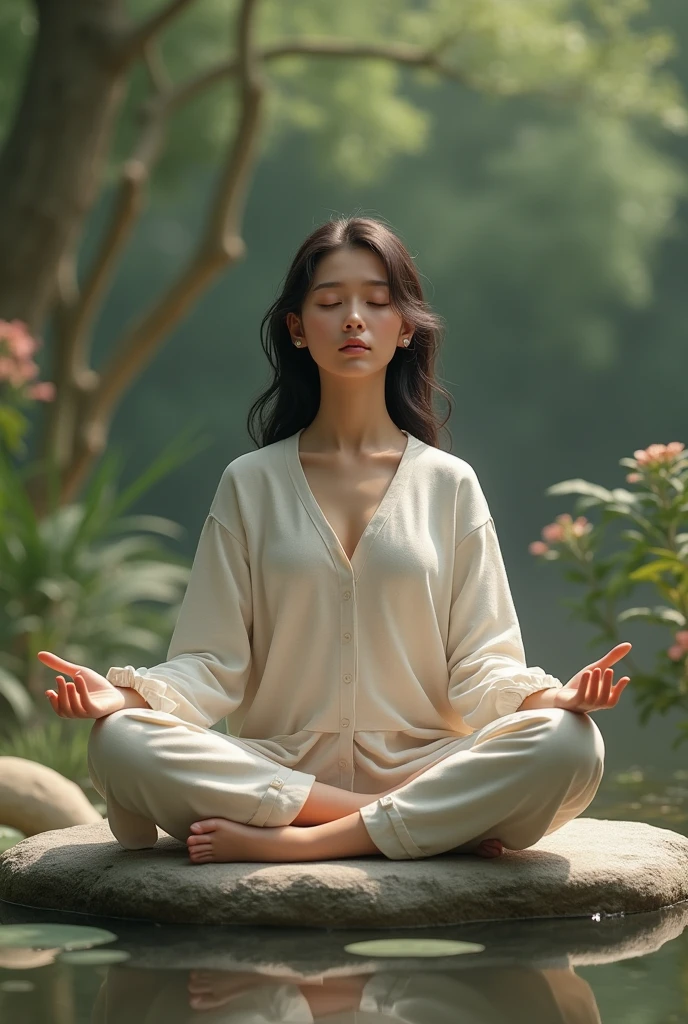 Woman meditating