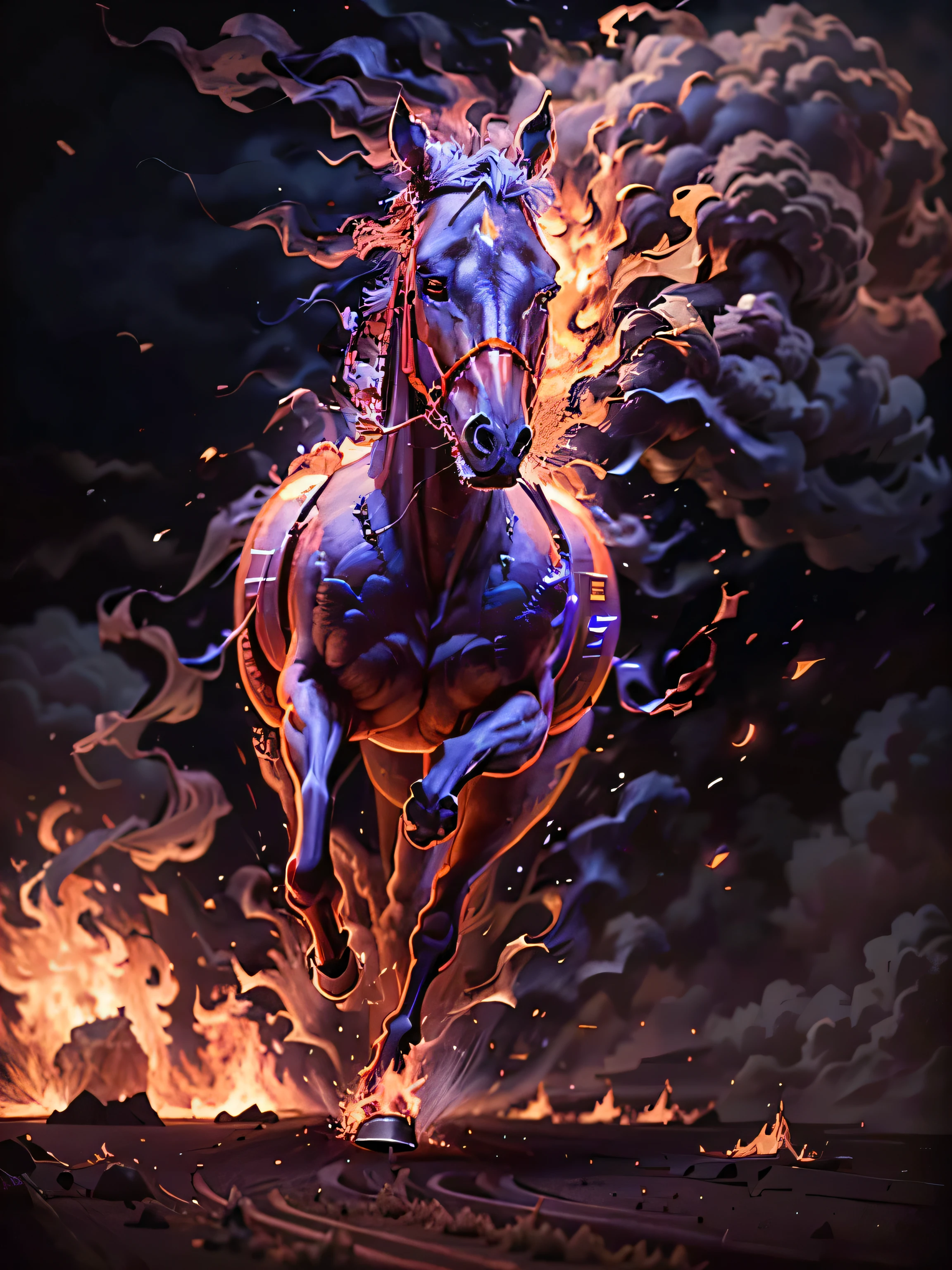 Running Horse on Fire,(red fire:1.3),
Good Hand,8k, high resolution, masterpiece, best quality, head:1.3,((Hasselblad Photography)), Clear focus, (Movie Lighting), clavicle, night, Soft lighting, Dynamic Angle, [:(Delicate face:1.2):0.2], external, City,Monochrome background,