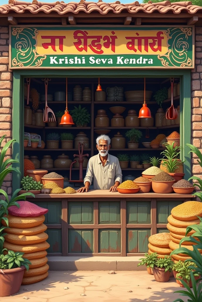 A shop named as " Jai siya ram krishi seva kendra, kalariya "