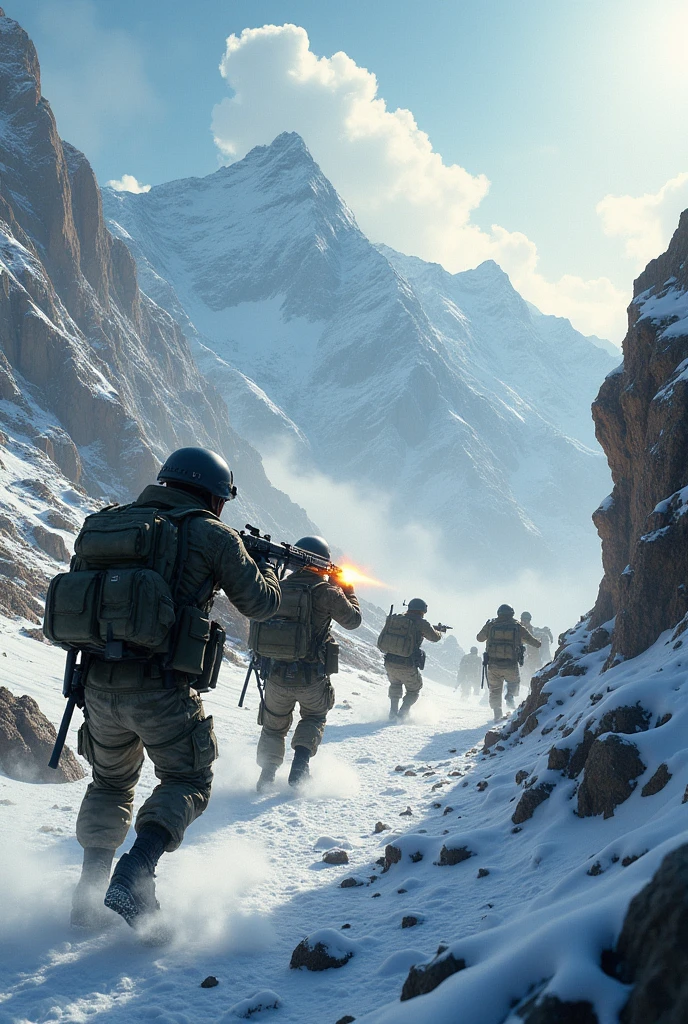 India Army and Chinese army fight in himalaya