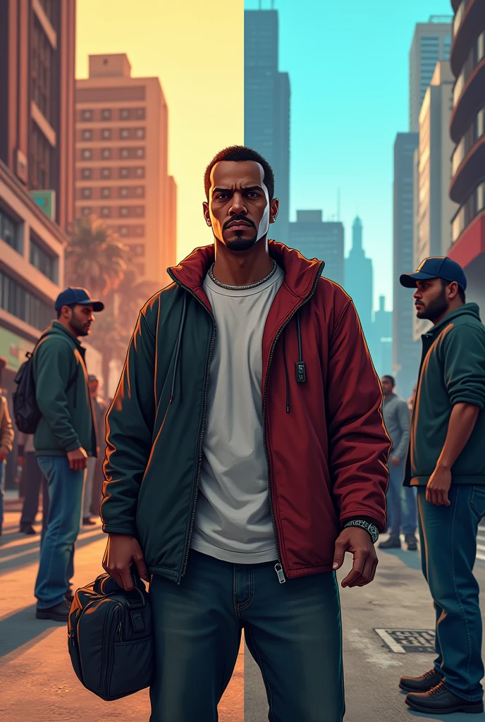GTA San Andreas normal graphics to GTA V realistic graphics thumbnail